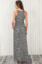 Load image into Gallery viewer, Fierce Feline Leopard Round Neck Sleeveless Maxi Dress (Pink or Charcoal)
