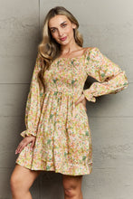 Load image into Gallery viewer, Walk Through The Meadows Floral Smocked Square Neck Dress
