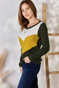 Crossing Paths Colorblock V-Neck Top