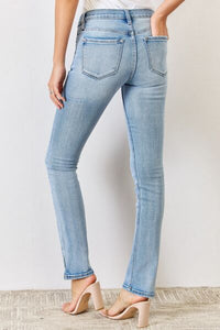 Adelaide Mid Rise Y2K Slit Bootcut Jeans by Kancan