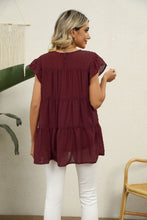 Load image into Gallery viewer, Sun-kissed Swiss Dot Tiered Blouse (multiple color options)
