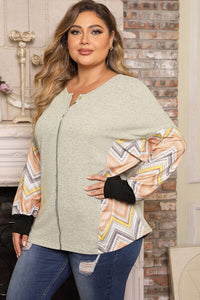 Kindness is Key Exposed Seam Print Long Sleeve Top