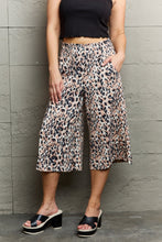 Load image into Gallery viewer, Wildcat Chic Leopard Flowy Wide Leg Capri Pants in Brown
