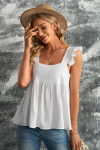 Load image into Gallery viewer, A Day On The Boat Ruffled Square Neck Babydoll Blouse (2 color options)
