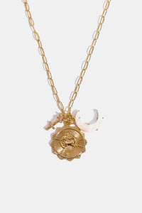 Celestial Zodiac Sign and Moon Pendant Necklace (all signs)