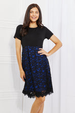 Load image into Gallery viewer, Sweet Valor Contrasting Lace Midi Dress
