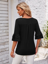 Load image into Gallery viewer, Ruffled Square Neck Half Sleeve Top (multiple color options)
