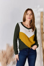 Load image into Gallery viewer, Crossing Paths Colorblock V-Neck Top
