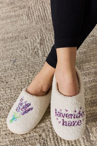 Lavender Haze Sequin Pattern Cozy Slippers