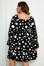 Load image into Gallery viewer, Polka Dot Party Sweetheart Neck Flounce Sleeve Mini Dress
