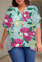 Load image into Gallery viewer, Keep Blooming Notched Neck Half Sleeve Top (multiple color options)
