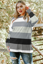 Load image into Gallery viewer, Crossing Lines Striped Slit Long Sleeve T-Shirt (2 color options)
