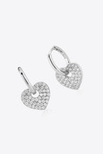 Load image into Gallery viewer, Captivating Hearts Zircon Drop Huggie Earrings (gold or silver)
