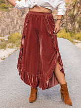 Load image into Gallery viewer, Cowgirl Crush Ruffled Slit Pants
