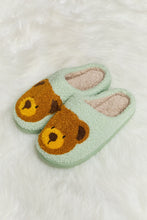 Load image into Gallery viewer, Teddy Bear Print Plush Slide Slippers (multiple color options)
