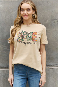 LOVE YOURSELF Graphic Cotton Tee (2 color options)