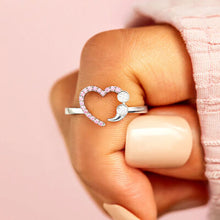 Load image into Gallery viewer, Blushing Love Radiance: Heart-Shaped 925 Sterling Silver Ring

