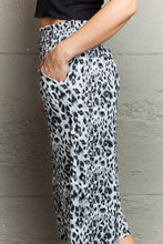 Load image into Gallery viewer, Wildcat Chic Leopard Flowy Wide Leg Capri Pants in Grey
