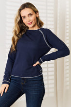 Load image into Gallery viewer, Best Life Long Raglan Sleeve Round Neck Top
