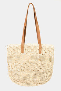 Fame Straw Braided Tote Bag (2 color options)