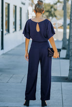 Load image into Gallery viewer, Martinis In Manhattan Tie Waist Straight Leg Jumpsuit  (multiple color options)
