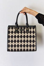 Load image into Gallery viewer, Powerful You Argyle Pattern Vegan Leather Handbag (2 color options)
