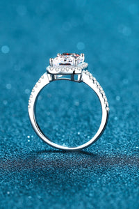 Dazzling Halo 2 Carat Moissanite 925 Sterling Silver Ring