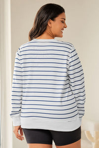 Don't Think Twice Striped Round Neck Long Sleeve Top