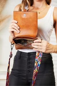 Trailblazer Traveler Vegan Leather Wide Strap Crossbody Bag (3 strap options)