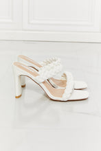 Load image into Gallery viewer, In Love Double Braided Block Heel Sandal in White
