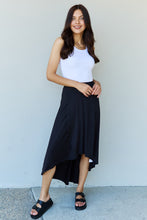 Load image into Gallery viewer, First Choice High Waisted Flare Maxi Skirt in Black
