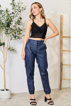 Load image into Gallery viewer, Uptown Brunch High Waist Faux Leather Cargo Joggers by Kancan

