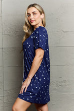 Load image into Gallery viewer, Mornings In Bed Button Down Sleepwear Dress in Navy Stars
