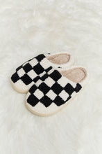 Load image into Gallery viewer, Checkered Print Plush Slide Slippers (multiple color options)
