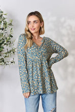 Load image into Gallery viewer, Ready To Go Floral Half Button Long Sleeve Blouse
