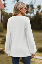 Load image into Gallery viewer, Always On Time Notched Neck Raglan Sleeve Blouse
