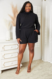 Strength in Style Open Back Romper with Pockets
