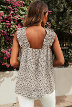 Load image into Gallery viewer, Weekends By The Coast Ditsy Floral Ruffled Square Neck Tank (2 color options)
