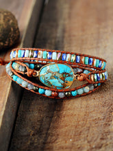 Load image into Gallery viewer, Handcrafted Triple-Layer Natural Stone Bracelet
