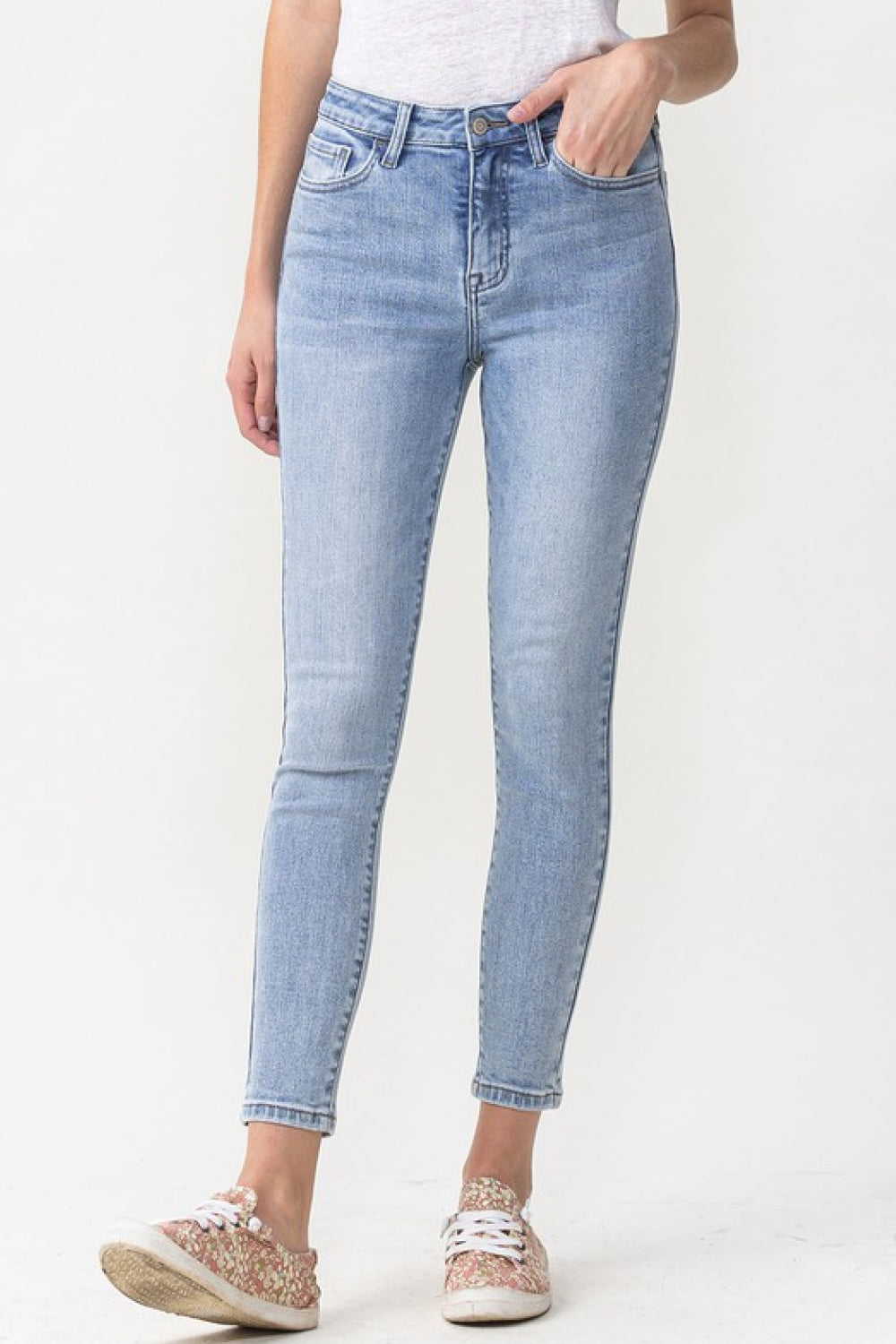 The Daily Grind High Rise Crop Skinny Jeans by Lovervet