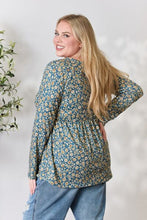 Load image into Gallery viewer, Ready To Go Floral Half Button Long Sleeve Blouse
