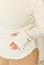 Load image into Gallery viewer, Always Loyal Ribbed Round Neck Long Sleeve Top in Vanilla Cream
