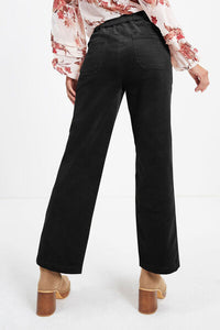 Free As a Bird Pocketed Elastic Waist Straight Pants (multiple color options)