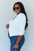 Load image into Gallery viewer, My Favorite 3/4 Sleeve Cropped Cardigan in Ivory

