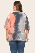 Load image into Gallery viewer, Get Groovy Tie-Dye Half Sleeve Tee Shirt - Plus
