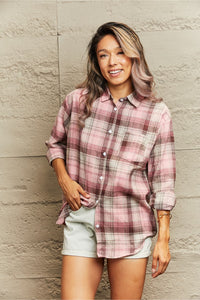 Country Charmer Plaid Button Down Shacket