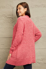 Load image into Gallery viewer, Falling For You Open Front Popcorn Cardigan In Strawberry
