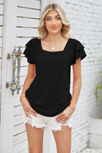 Load image into Gallery viewer, Take Your Time Square Neck Flutter Sleeve Top (multiple color options)
