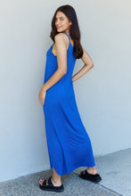 Load image into Gallery viewer, Good Energy Cami Side Slit Maxi Dress in Royal Blue
