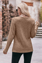 Load image into Gallery viewer, Autumn Aura Buttoned Hem Detail Ribbed Top (multiple color options)
